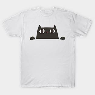 curious black cat T-Shirt